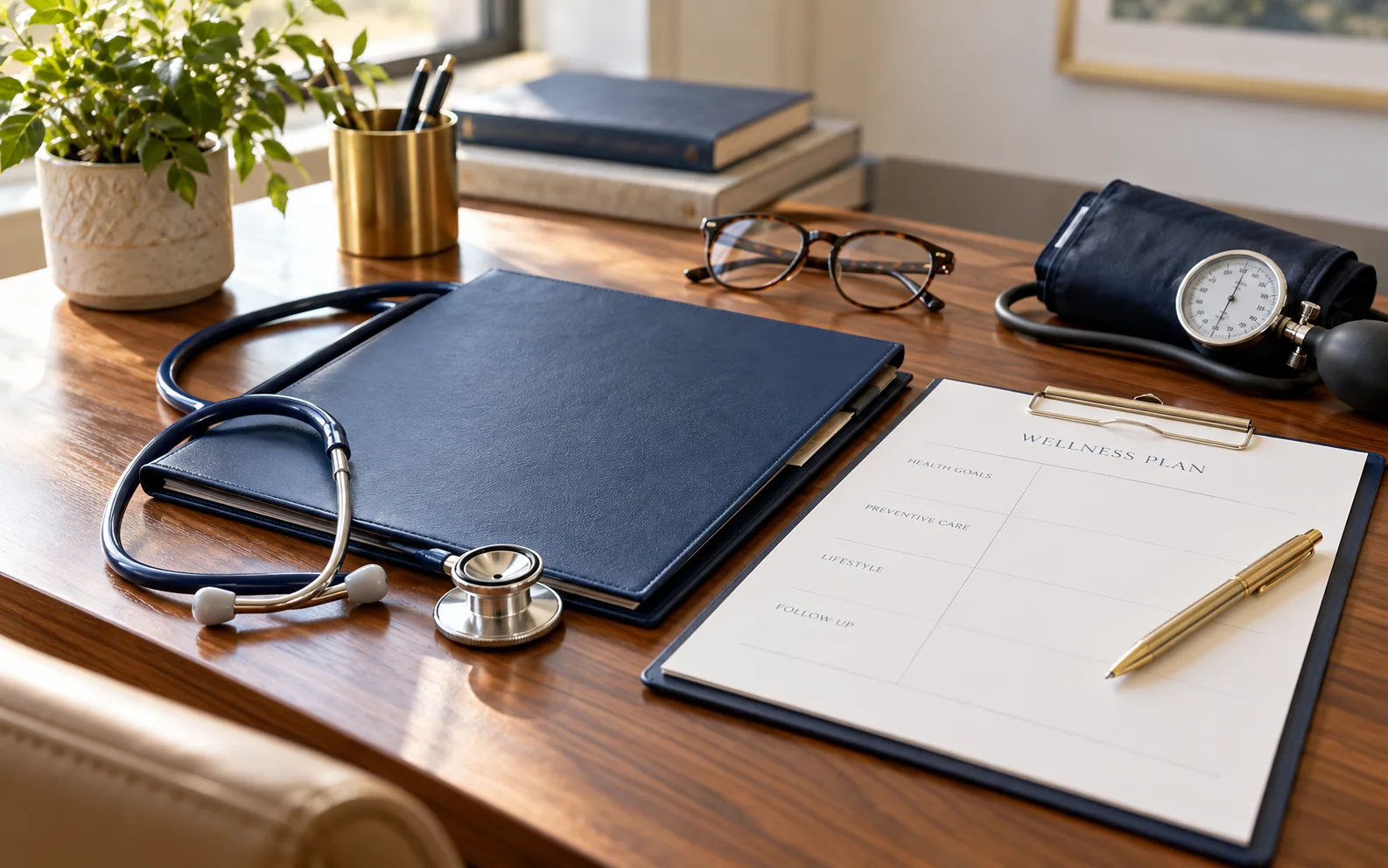 A coordinated adult primary-care plan with monitoring tools